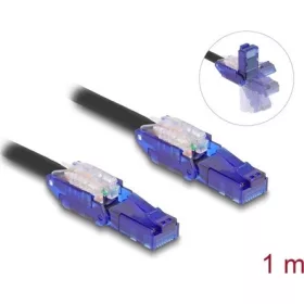   Delock RJ45 hálózati kábel Cat.6 UTP 180 -os hajlítással apák fekete színű 1 m