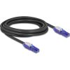 Delock RJ45 hálózati kábel Cat.6 UTP 180 -os hajlítással apák fekete színű 3 m