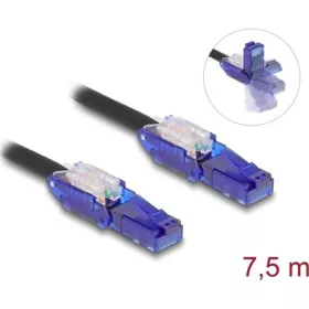   Delock RJ45 hálózati kábel Cat.6 UTP 180 -os hajlítással apák fekete színű 7,5 m