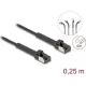 Delock RJ45 vékony hálózati kábel Cat.6A U/FTP hajlítható fekete 0,25 m hosszú