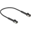 Delock RJ45 vékony hálózati kábel Cat.6A U/FTP hajlítható fekete 0,25 m hosszú