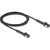 Delock RJ45 vékony hálózati kábel Cat.6A U/FTP hajlítható fekete 2 m hosszú