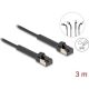 Delock RJ45 vékony hálózati kábel Cat.6A U/FTP hajlítható fekete 3 m hosszú