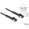 Delock RJ45 vékony hálózati kábel Cat.6A U/FTP hajlítható fekete 5 m hosszú