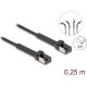 Delock RJ45 vékony hálózati kábel Cat.8.1 U/FTP hajlítható akár 40 Gbps fekete 0,25 m