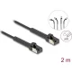 Delock RJ45 vékony hálózati kábel Cat.8.1 U/FTP hajlítható akár 40 Gbps fekete 2 m