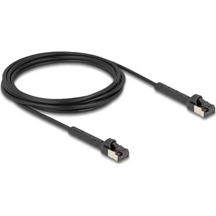 Delock RJ45 vékony hálózati kábel Cat.8.1 U/FTP hajlítható akár 40 Gbps fekete 3 m