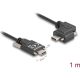 Delock USB-C -> USB-C M/M adatkábel 1m fekete rögzítő csavarokkal, egyenes/90°