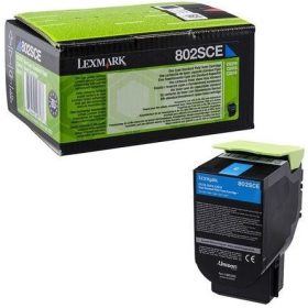   Lexmark 80C2SCE Toner 80C2SCE cyan 2000 pgs CX310dn / CX310n / CX410de / CX410d toner ciánkék