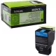 Lexmark 80C2SCE Toner 80C2SCE cyan 2000 pgs CX310dn / CX310n / CX410de / CX410d toner ciánkék
