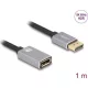 Delock DisplayPort bővítőkábel 8K 60 Hz 1 m szürke fém retesz nélküli
