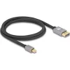 Delock Mini DisplayPort - DisplayPort-kábel 8K 60 Hz 1 m szürke fém retesz nélküli