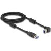 Delock USB 5 Gbps kábel A-típusú apa - B-típusú apa 90  balra hajlítva 2 m