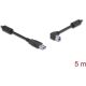 Delock USB 5 Gbps kábel A-típusú apa - B-típusú apa 90  balra hajlítva 5 m