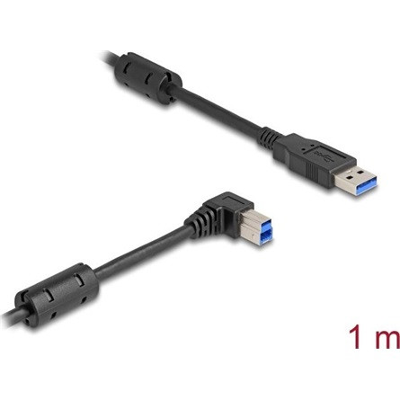 Delock USB 5 Gbps kábel A-típusú apa - B-típusú apa 90  jobbra hajlítva 1 m