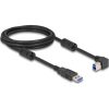 Delock USB 5 Gbps kábel A-típusú apa - B-típusú apa 90  jobbra hajlítva 2 m