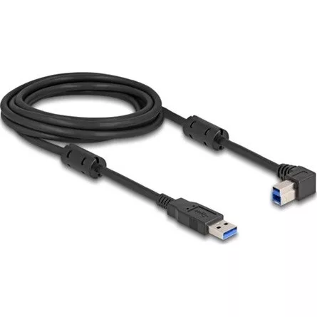 Delock USB 5 Gbps kábel A-típusú apa - B-típusú apa 90  jobbra hajlítva 3 m