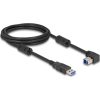 Delock USB 5 Gbps kábel A-típusú apa - B-típusú apa 90  lefelé néző csatlakozóapaval 2 m