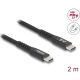 Delock USB 2.0 kábel USB Type-C  apa   apa mágneses textil borítással PD 3.0 60 W 2 m