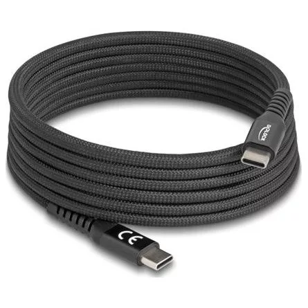 Delock USB 2.0 kábel USB Type-C  apa   apa mágneses textil borítással PD 3.0 60 W 2 m