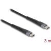Delock USB 2.0 kábel USB Type-C  apa - apa meghosszabbított hajlítás védelemmel 60 W 3 m