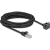 Delock Hálózat bővítő kábel RJ45 apa - RJ45 anya 90 -ban hajlított, Cat.6 F/UTP, 5 m, fekete