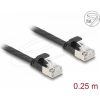 Delock RJ45 lapos patch kábelcsatlakozó a dugóhoz Cat.6A U/FTP 0,25 m fekete