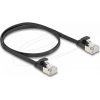 Delock RJ45 lapos patch kábelcsatlakozó a dugóhoz Cat.6A U/FTP 0,5 m fekete