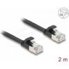 Delock RJ45 lapos patch kábelcsatlakozó a dugóhoz Cat.6A U/FTP 2 m fekete