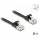 Delock RJ45 lapos patch kábelcsatlakozó a dugóhoz Cat.6A U/FTP 5 m fekete