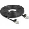 Delock RJ45 lapos patch kábelcsatlakozó a dugóhoz Cat.6A U/FTP 5 m fekete