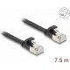 Delock RJ45 lapos patch kábelcsatlakozó Cat.6A U/FTP 7,5 m fekete