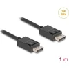 Delock DisplayPort kábel 16K 60 Hz 80 Gbps 1 m