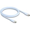 Delock USB 2.0 kábel USB Type-C  dugó - dugó PD 3.0 60 W 1 m kék Szilikon