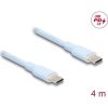 Delock USB 2.0 kábel USB Type-C  dugó - dugó PD 3.0 60 W 4 m kék Szilikon
