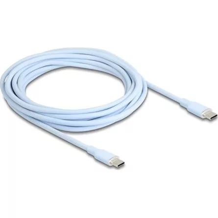 Delock USB 2.0 kábel USB Type-C  dugó - dugó PD 3.0 60 W 4 m kék Szilikon