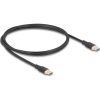 Delock USB 2.0 kábel USB Type-C  dugó - dugó PD 3.0 60 W 1 m fekete Szilikon