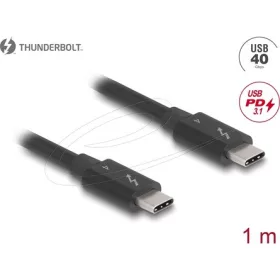 Delock Thunderbolt  4 kábel 40 Gbps PD 3.1 240 W 1 m fekete