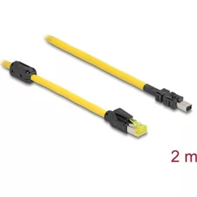   Delock kábel RJ45 dugó Cat.6-Mini I/O 8 tűs D-alakú 2-es típusú dugó 2 m sárga