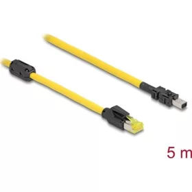   Delock kábel RJ45 dugó Cat.6-Mini I/O 8 tűs D-alakú 2-es típusú dugó 5 m sárga