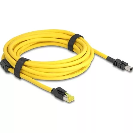 Delock kábel RJ45 dugó Cat.6-Mini I/O 8 tűs D-alakú 2-es típusú dugó 5 m sárga