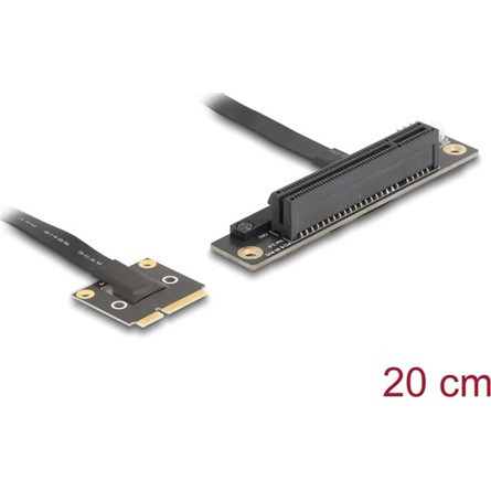 Delock adapter Mini PCIe apa PCIe 3.0 x8 slot 90 -os szögben, 20 cm-es kábellel