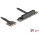 Delock adapter Mini PCIe apa PCIe 3.0 x8 slot 90 -os szögben, 20 cm-es kábellel
