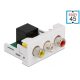 Delock 3db RCA -> RJ45 F/F Easy 45 modul fehér