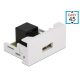 Delock USB-A 2.0 -> RJ45 F/F Easy 45 modul fehér 22.5x45mm