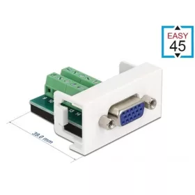   Delock VGA -> Terminal block 16pin F/F Easy 45 modul fehér 22,5x45mm