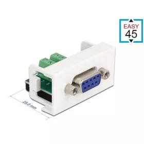   Delock D-Sub 9pin -> Terminal block 10pin F/F Easy 45 modul fehér
