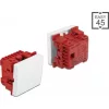 Delock Easy 45 egyes kapcsoló kétpóluső egyirányú 45 x 45 mm, fehér