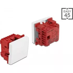   Delock Easy 45 egyes kapcsoló kétpóluső egyirányú 45 x 45 mm, fehér