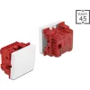 Delock Easy 45 egyes kapcsoló kétpóluső egyirányú 45 x 45 mm, fehér